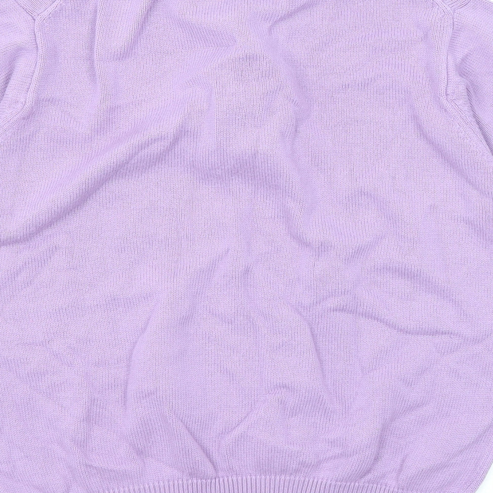 Womens UK Size S Country Collection Purple Pullover Jumper
