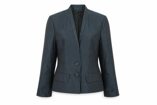 Charlotte Halton Womens Black Jacket Blazer Size 12 Button