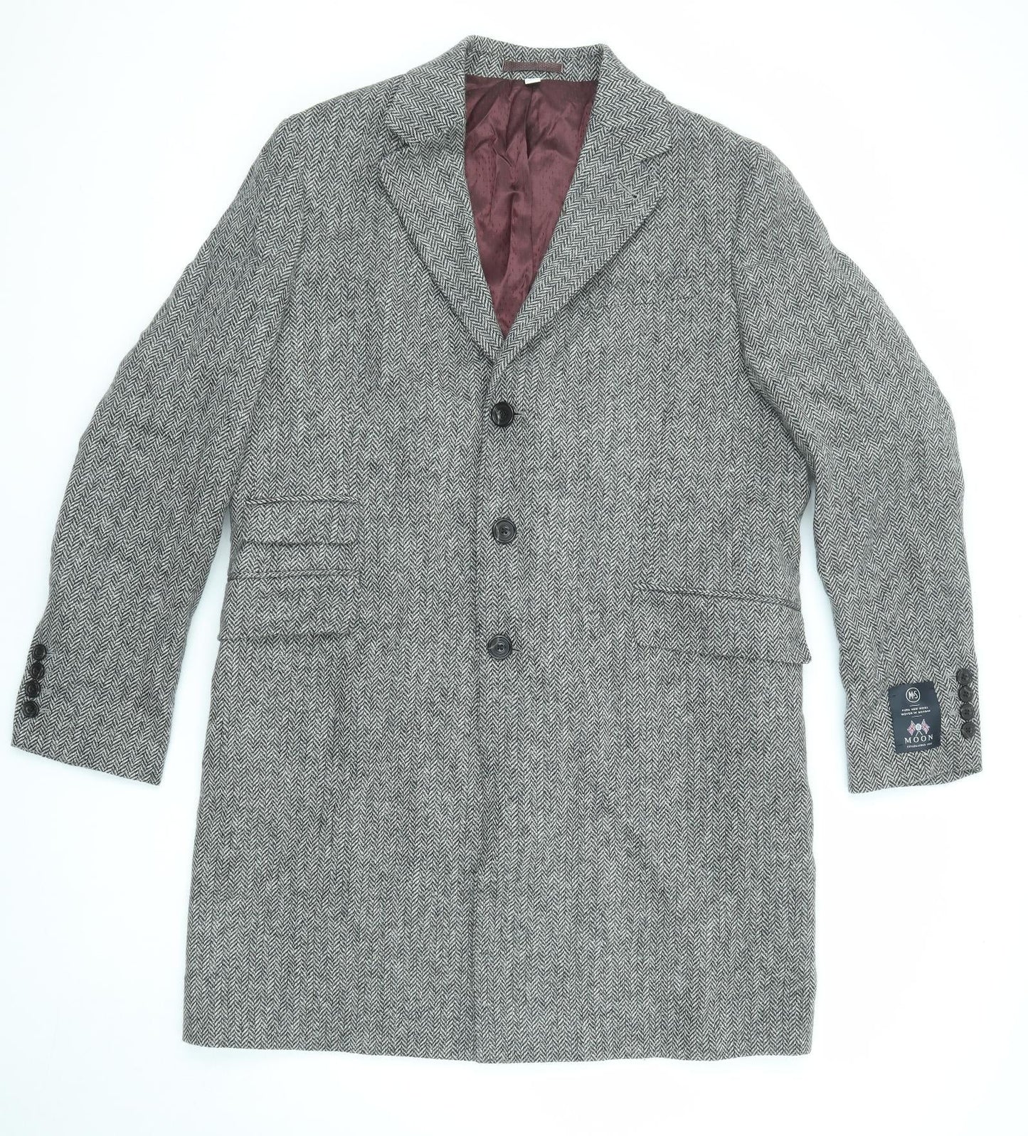 Mens UK Size XL Marks and Spencer Grey Overcoat