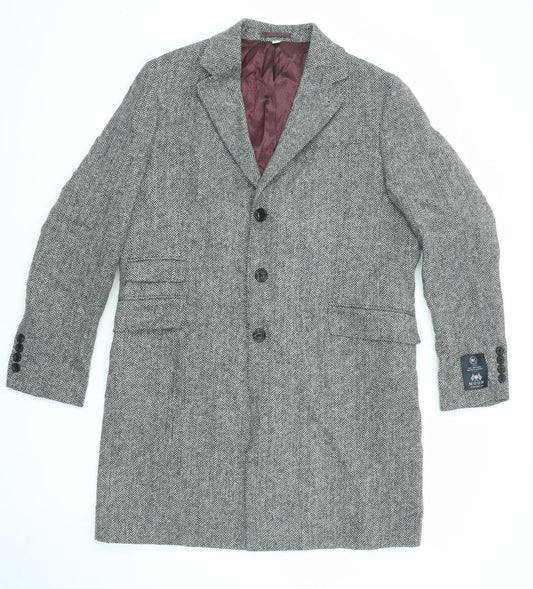 Mens UK Size XL Marks and Spencer Grey Overcoat