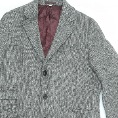 Mens UK Size XL Marks and Spencer Grey Overcoat
