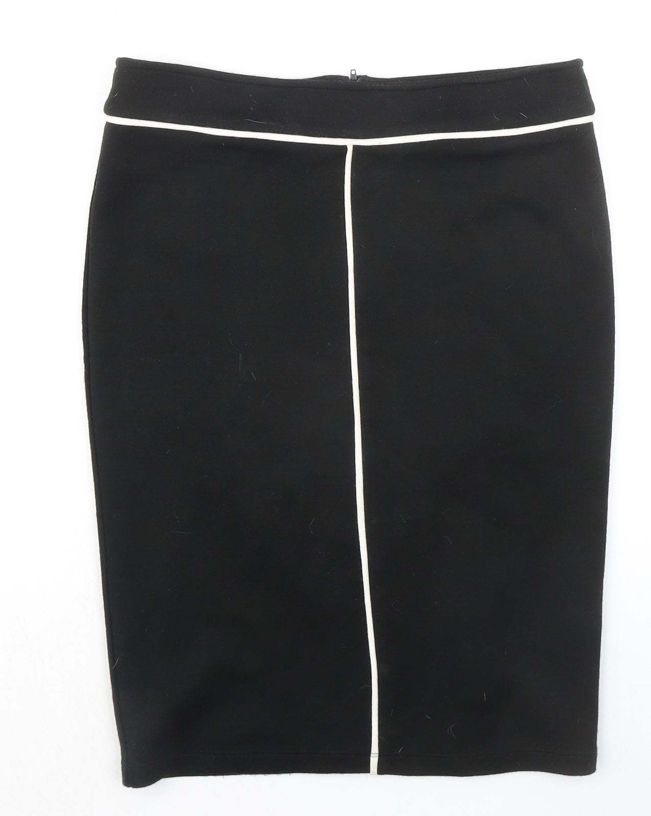 Dorothy Perkins Womens Black Acrylic Straight & Pencil Skirt Size 12 Zip