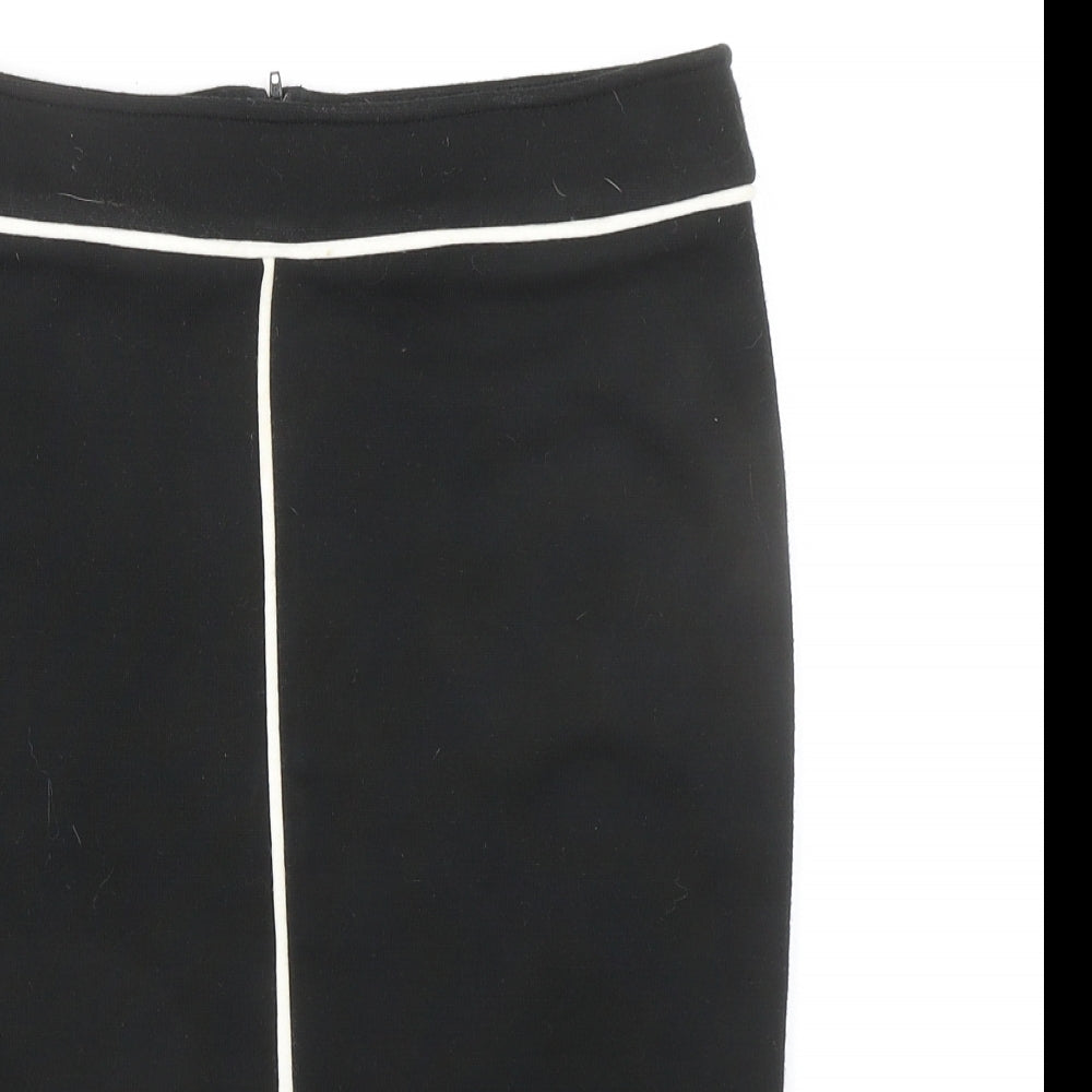 Dorothy Perkins Womens Black Acrylic Straight & Pencil Skirt Size 12 Zip