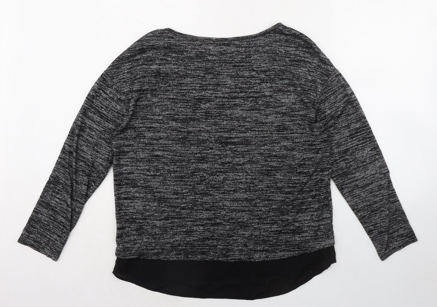 Womens UK Size 14 Deane & White Black Basic T-Shirt