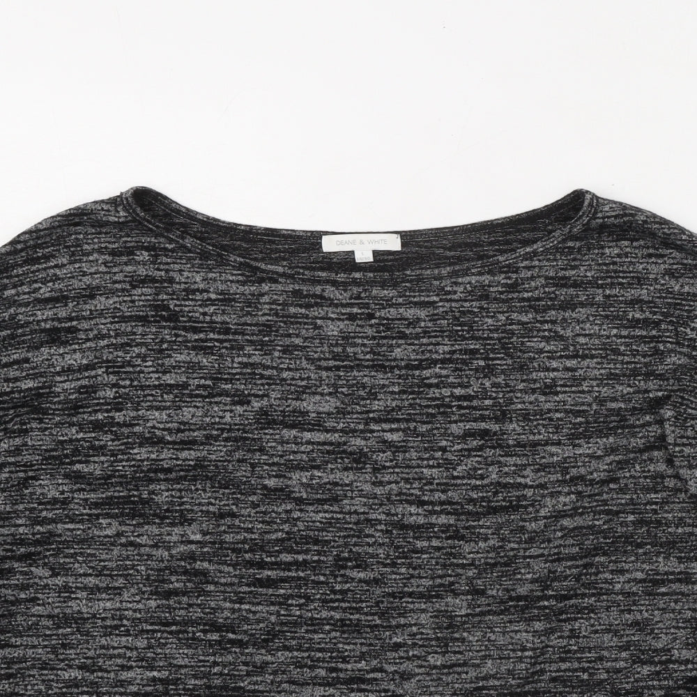 Womens UK Size 14 Deane & White Black Basic T-Shirt