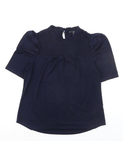 Womens UK Size S Adrianna Papell Blue Basic Blouse