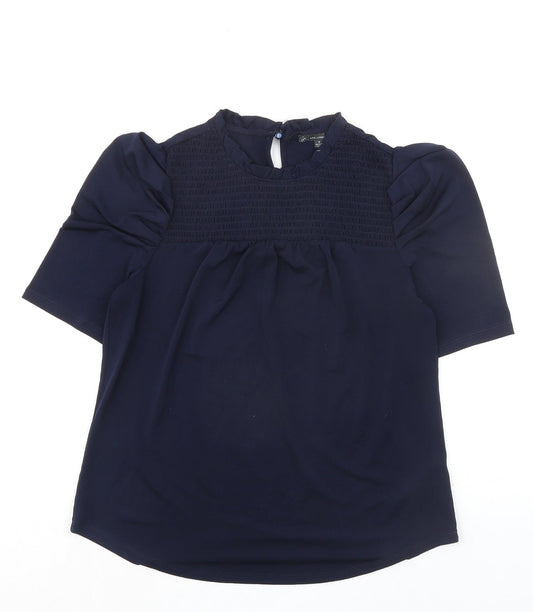 Womens UK Size S Adrianna Papell Blue Basic Blouse