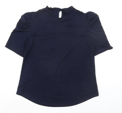 Womens UK Size S Adrianna Papell Blue Basic Blouse