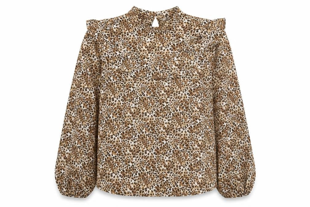Womens UK Size 10 Topshop Brown Basic Blouse