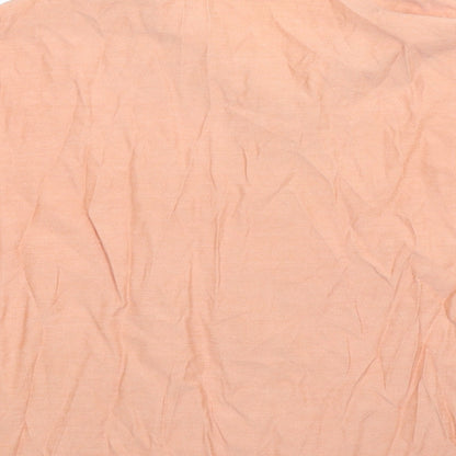 Bonmarché Womens Orange Viscose Basic Button-Up Size 24 Collared