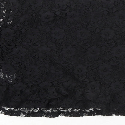 Womens UK Size L Divided by H&M Black Basic Blouse