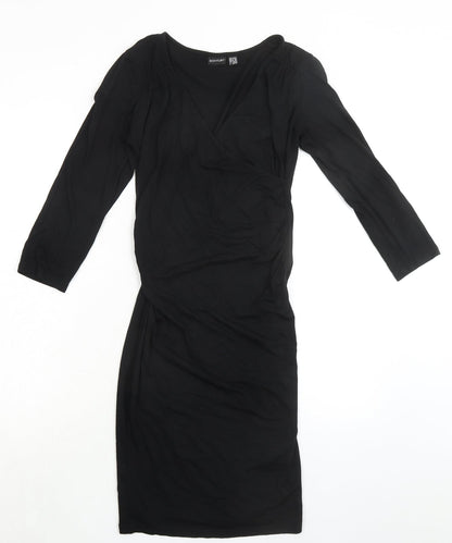 Body Flirt Womens Black Viscose Bodycon Size XS Round Neck
