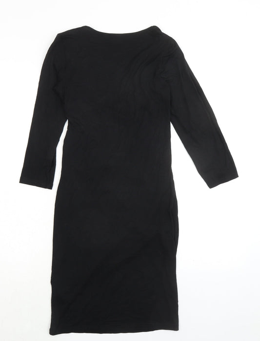 Body Flirt Womens Black Viscose Bodycon Size XS Round Neck