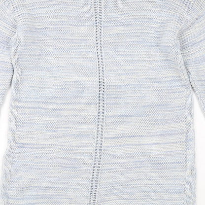 Indigo Womens Blue Cotton Jumper Dress Size 16 Round Neck Pullover