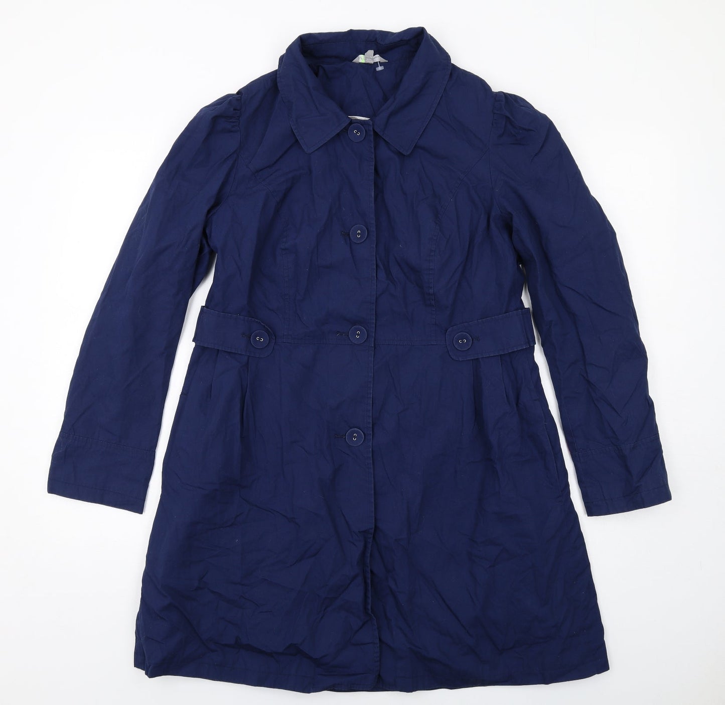 Womens UK Size 12 Marks and Spencer Blue Pea Coat