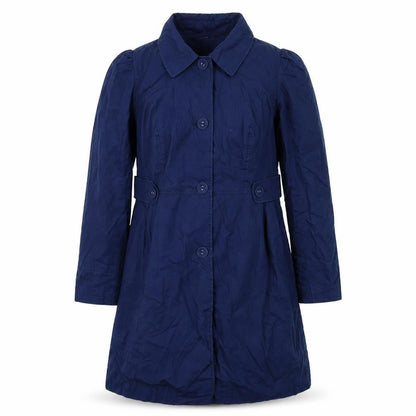 Marks & Spencer Womens Blue Pea Coat Coat Size 12 Button