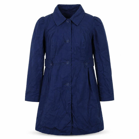 Marks & Spencer Womens Blue Pea Coat Coat Size 12 Button