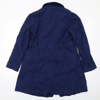 Womens UK Size 12 Marks and Spencer Blue Pea Coat
