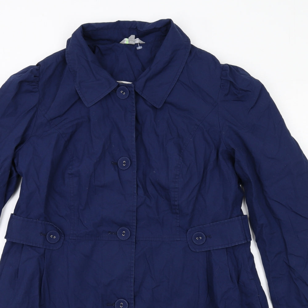 Womens UK Size 12 Marks and Spencer Blue Pea Coat