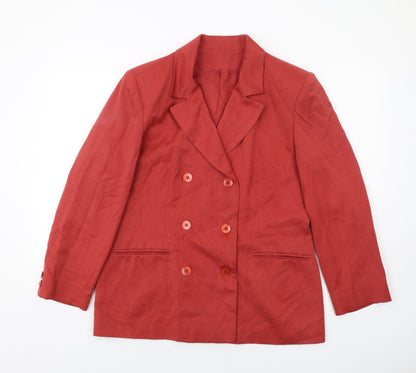 Principles Womens Red Jacket Blazer Size 16 Button