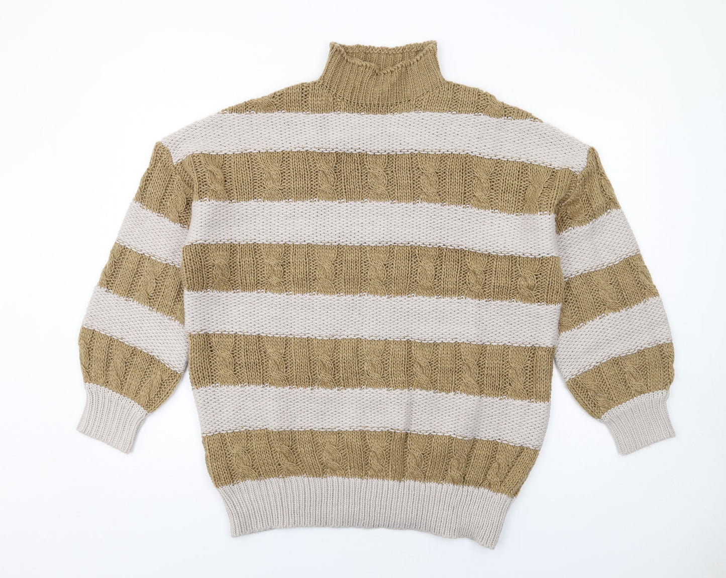 Womens UK Size XS PRETTYLITTLETHING Beige Pullover Jumper