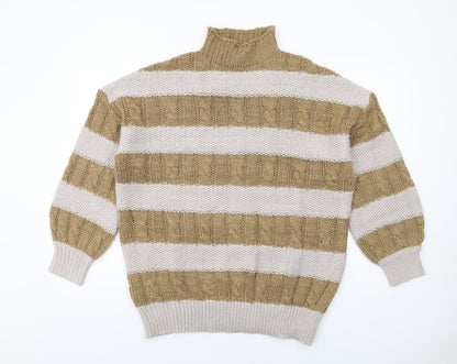 Womens UK Size XS PRETTYLITTLETHING Beige Pullover Jumper