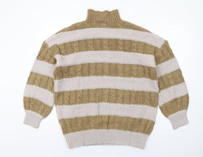 Womens UK Size XS PRETTYLITTLETHING Beige Pullover Jumper