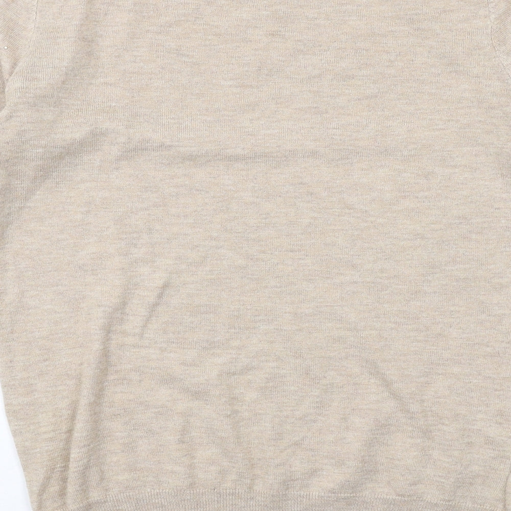 Womens UK Size S Mango Beige Pullover Jumper