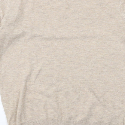 Womens UK Size S Mango Beige Pullover Jumper