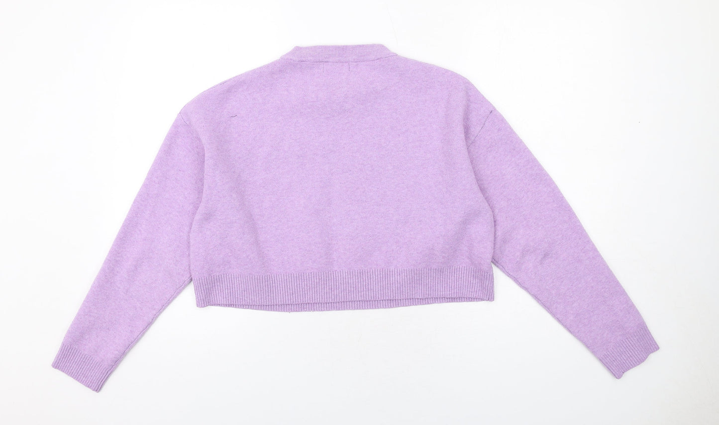Womens UK Size S Bershka Purple Pullover Jumper