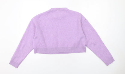 Womens UK Size S Bershka Purple Pullover Jumper