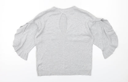 Womens UK Size 8 Miss Selfridge Grey Pullover Jumper