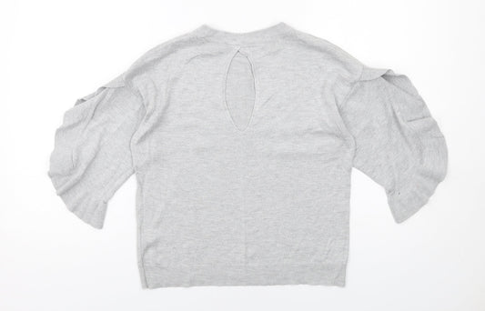 Womens UK Size 8 Miss Selfridge Grey Pullover Jumper