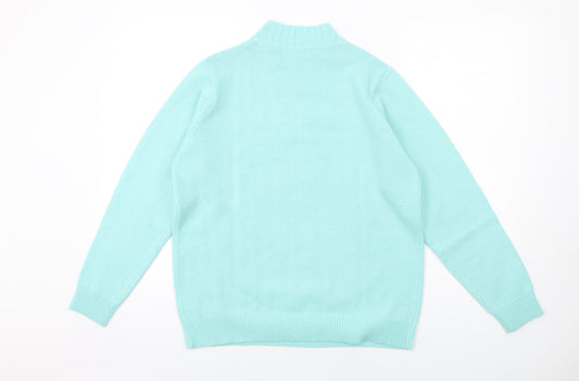 Womens UK Size 14 EWM Blue Pullover Jumper