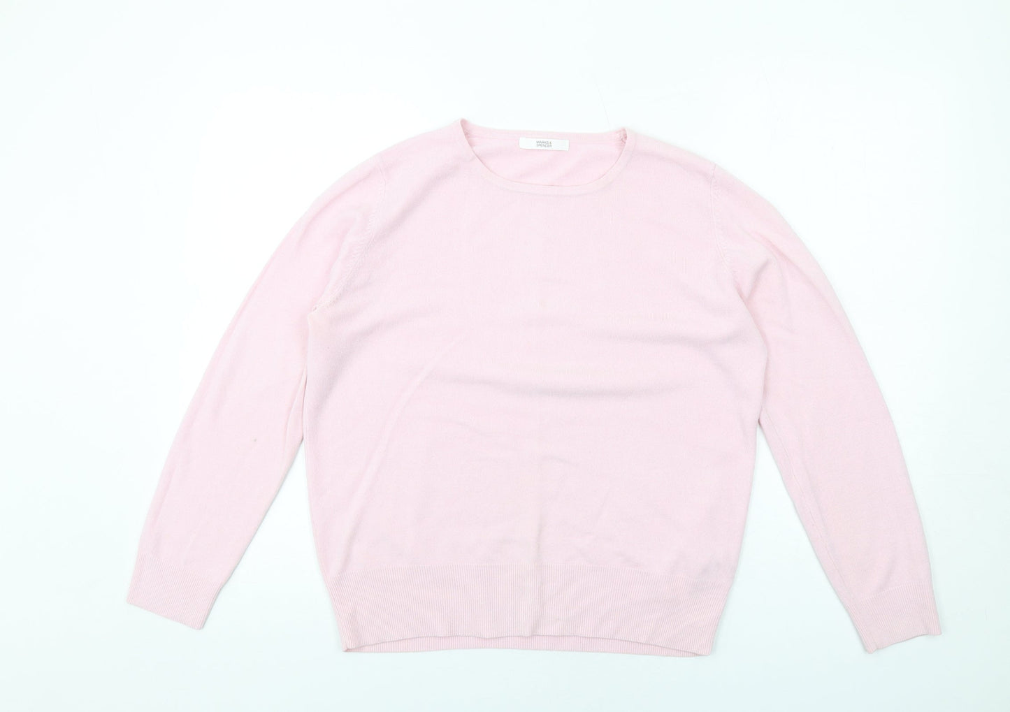 Womens UK Size 12 Marks and Spencer Pink Pullover Jumper