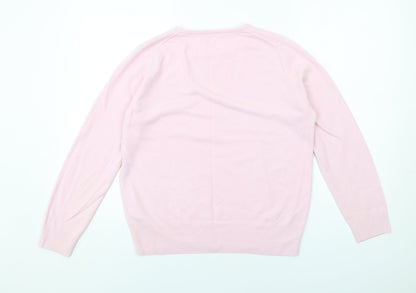 Womens UK Size 12 Marks and Spencer Pink Pullover Jumper