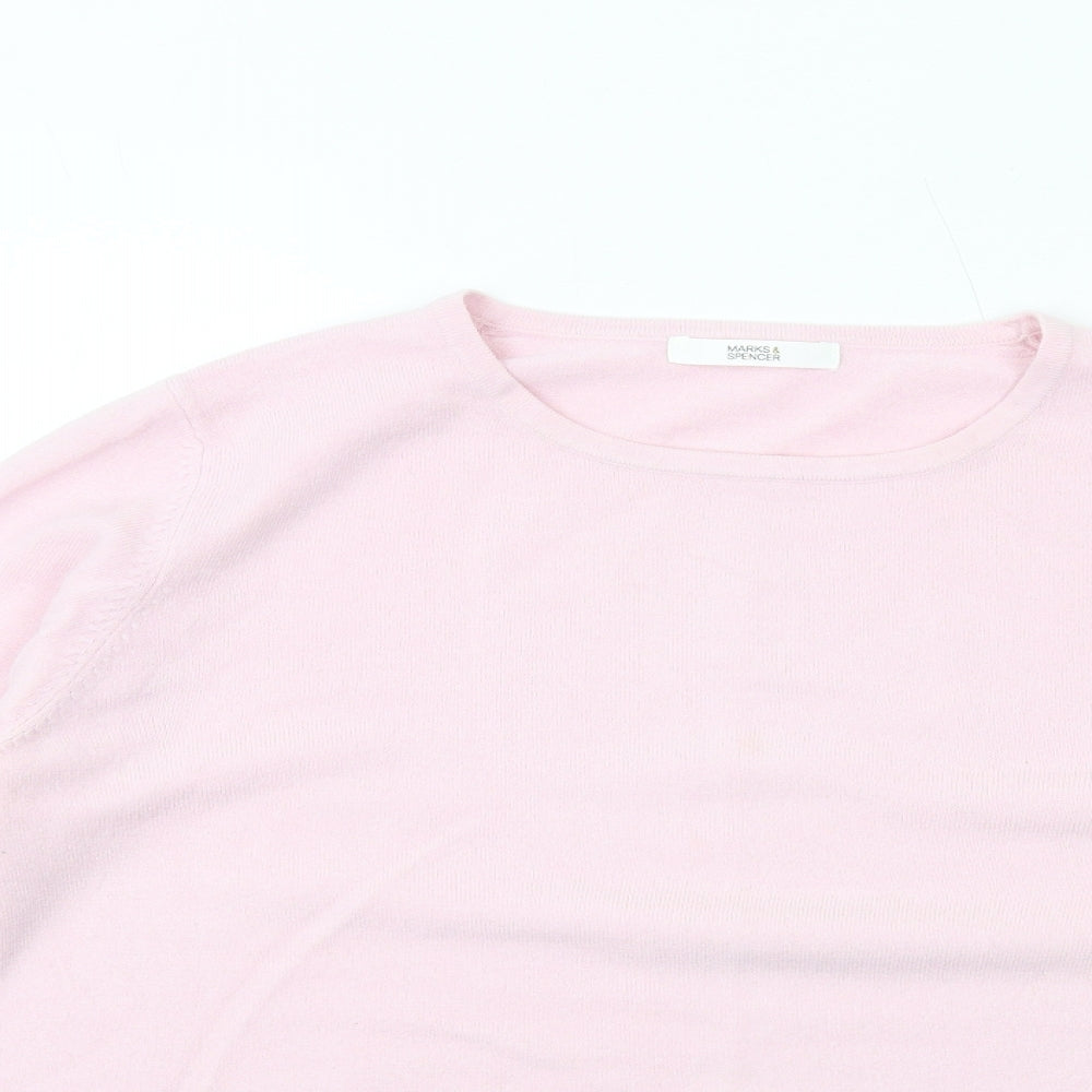Womens UK Size 12 Marks and Spencer Pink Pullover Jumper