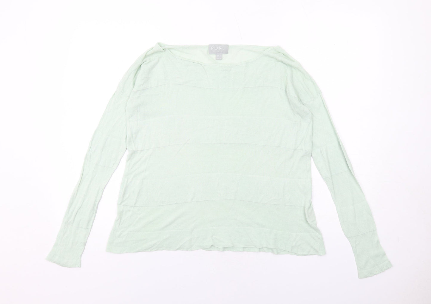 Womens UK Size S PURE Collection Green Pullover Jumper