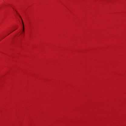 Libra Womens Red Roll Neck Viscose Pullover Jumper Size L