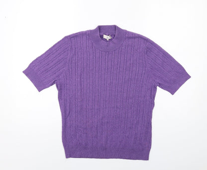 Womens UK Size L CC Purple Pullover Jumper