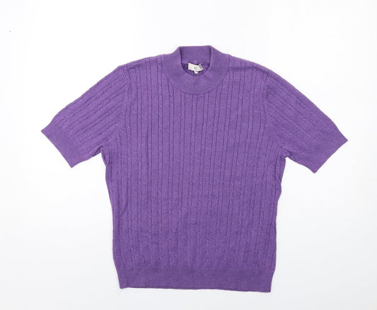 Womens UK Size L CC Purple Pullover Jumper