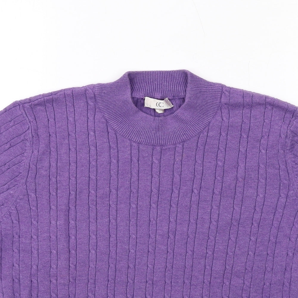Womens UK Size L CC Purple Pullover Jumper