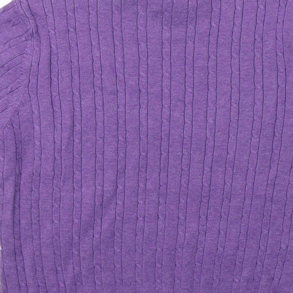 Womens UK Size L CC Purple Pullover Jumper