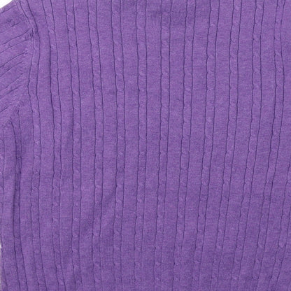 Womens UK Size L CC Purple Pullover Jumper