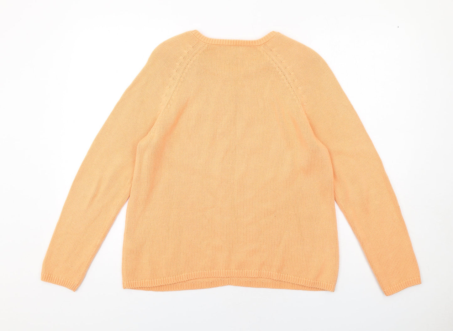 Womens UK Size 14 Marks and Spencer Orange Pullover Jumper