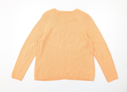 Womens UK Size 14 Marks and Spencer Orange Pullover Jumper