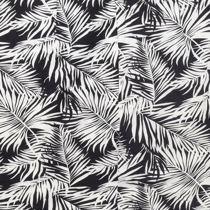 H&M Womens Black Geometric Viscose A-Line Skirt Size 14 Zip - Leaf pattern