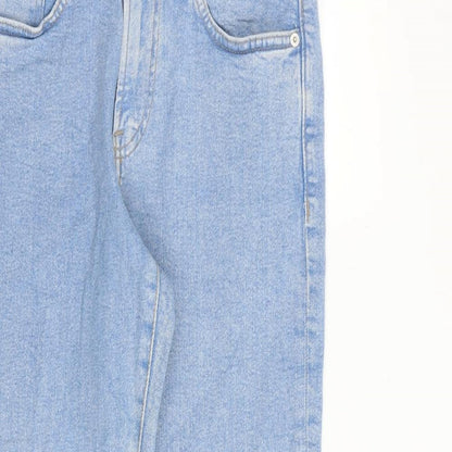 H&M Mens Blue Cotton Straight Jeans Size 28 in L30 in Regular Button