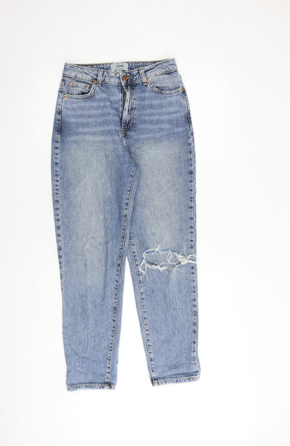 New Look Womens Blue Cotton Tapered Jeans Size 6 L27 in Regular Zip
