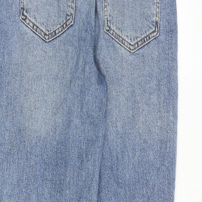 New Look Womens Blue Cotton Tapered Jeans Size 6 L27 in Regular Zip